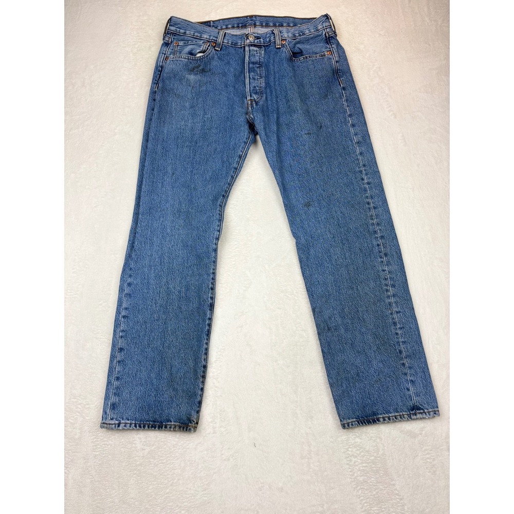 Levis 501 Mens 34x30 Jeans Vintage Style Indigo Blue Festival Loose‎ Fit  Denim